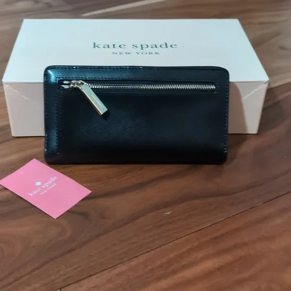 Kate Spade Saffino Leather Staci Large Slim Wallet Zip Compartment in Box❤️ - Picture 9 of 10